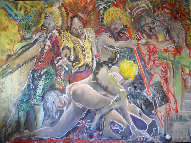 2012 martin franke, prieuré de sion, Malerei, Mischtechnik, 180 x 240 cm, 2012